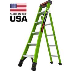 Ladders Little Giant Ladder Systems Ladders King Kombo Pro Fiberglass 6' Ladder in Green Green