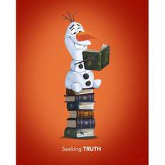 Komar Disney Wandbild Frozen Olaf Reading Kinderzimmer, Babyzimmer, Dekoration, Kunstdruck