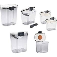 HANAMYA 10L Rice Storage Container with Wheels and Measuring Cup, Clear 