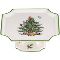 Spode Christmas Tree 1- Tier White Footed Cake Stand