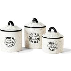 American Atelier Happy Place Ceramic Kitchen Container