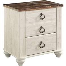 Rectangle - White Bedside Tables Ashley Willowton Bedside Table 8.2x14.5"