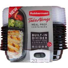 Divided food storage containers Rubbermaid 20pc TakeAlongs Meal Prep Divided Food Container