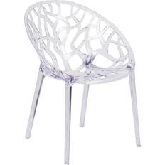 Flash Furniture Specter Series Transparent Oval-Shaped Kitchen Chair