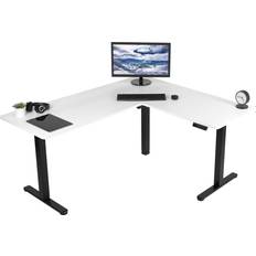 FlexiSpot E7 Electric 72W Height-Adjustable Standing Desk, Bamboo/Silver