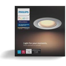 Philips Hue Spotlights Philips Hue White Ambiance Retrofit Recessed 5-Inch/6-Inch Alexa Spotlight