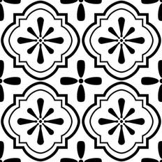 Wallpaper RoomMates Peel & Stick Floor Tiles black, Black & White Cosmos Peel & Stick Floor Tile Set of 20