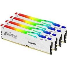 128 GB - DDR5 RAM minne Kingston FURY Beast RGB DDR5 5600MHz 4x32GB (KF556C40BWAK4-128)