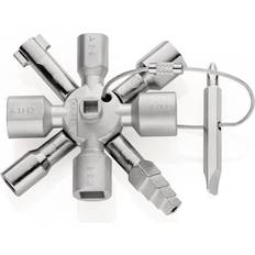 Knipex Multi Tools Knipex 00 11 01 Twin Key Universal Control Cabinet Key Chrome