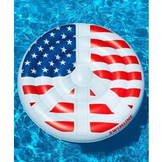 Swimline Inflatable Americana Peace Sign Island Pool Raft