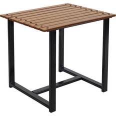 Sunnydaze European Chestnut Wood Outdoor Side Table
