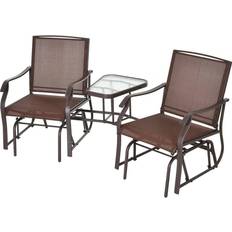 Garden table and chairs OutSunny Outdoor Glider