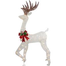 Led reindeer outdoor Northlight 60" Lighted Glitter Reindeer with Christmas Lamp