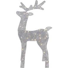 Lighting Northlight 34860039 Lighted Silver Glitter Reindeer Christmas Lamp