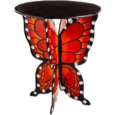 Small Tables Evergreen Wind & Weather Multicolor Red & Monarch Butterfly Small Table