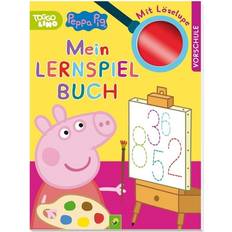 Babyspielzeuge Peppa Pig Mein Lernspielbuch mit Löselupe