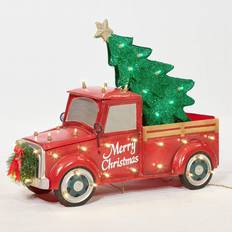 28" UL LED Truck with Sculpture Christmas Tree
