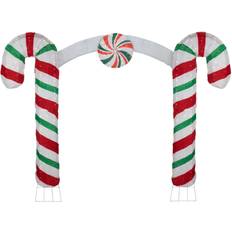 Northlight 7' Lighted Double Candy Cane Archway Christmas Tree