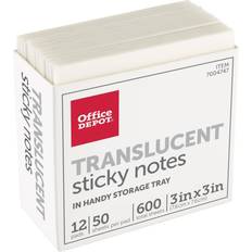 Office Depot Calendar & Notepads Office Depot Brand Translucent Sticky Notes, Notes Per