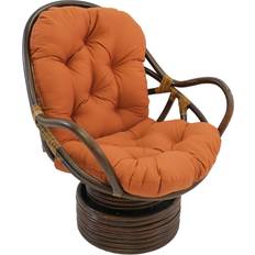 Blazing Needles Twill Chair Cushions Orange (121.9x61)