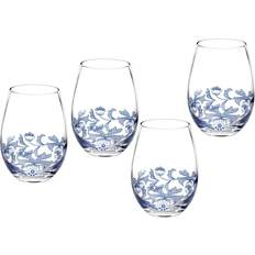 Spode Glasses Spode Worcester & Blue Italian Stemless 4pcs