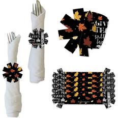 Dot of Happiness Give Thanks Thanksgiving Party Paper Napkin Ring