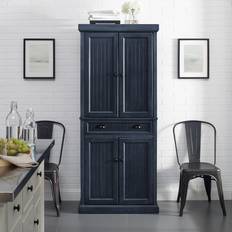 Blue Cabinets Crosley Furniture Seaside Collection CF3103-NV Pantry Glass Cabinet