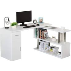 Home office desks Homcom Rotating Computer Writing Desk 29.2x55"
