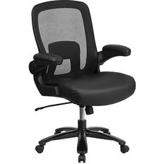 Leathers Office Chairs Flash Furniture Swivel Black 47.5"