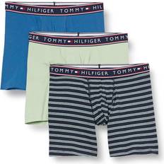 Tommy Hilfiger Men's Stretch 3-Pack Boxer Briefs, Medium, Green