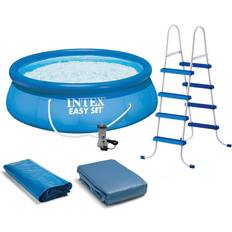 Inflatable Pools Intex 15 ft. x 48 in. Easy Swimming Pool Kit with 1000 GPH GFCI Pump