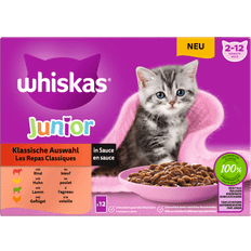 Katzen - Katzenfutter - Nassfutter Haustiere Whiskas Multipack Junior Klassische Auswahl 12x85g