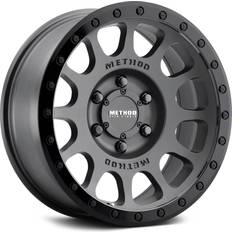 17" - Black Car Rims Method Race Wheels 305 NV, 17x8.5 with 8 on Bolt Pattern Matte