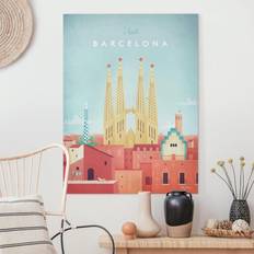 Gelb Bilder Reiseposter Barcelona Bild