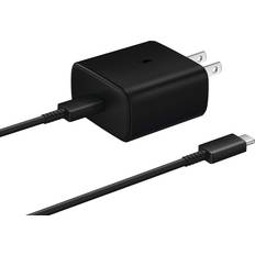 Batteries & Chargers Samsung 45W USB-C Fast Charging Wall Charger in Black Black
