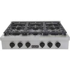 36 inch gas range Kucht Professional Natural Gas Range Top with Burners with Royal Blue