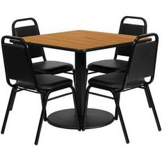 Metals Bar Tables Flash Furniture RSRB1011-GG 36'' Square Laminate Bar Table
