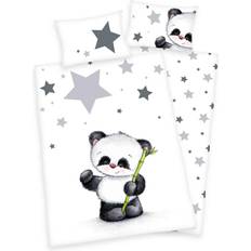 Sterne Textilien Baby Best Jana Panda Flannel Linen Flannel Bed 100x135cm
