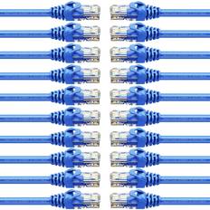 20-Pack Cat6 Patch 5 Snagless Flexible Soft Tab