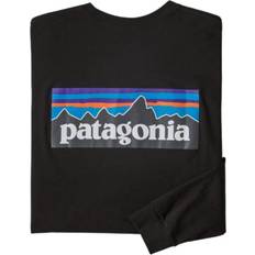 Patagonia Herren Bekleidung Patagonia Long-Sleeved P-6 Logo Responsibili-T-shirt - Black
