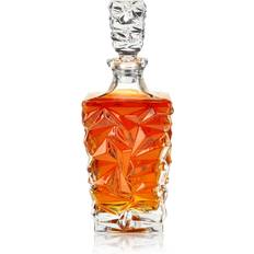 Viski Prism Decanter, Lead-Free Whiskey Carafe