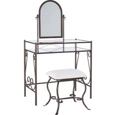 Linon Angelica Glass-top Dressing Table