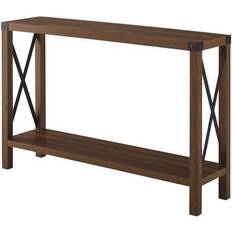 Metals Console Tables Walker Edison Rustic Farmhouse Metal X Entry Console Table 12x46"