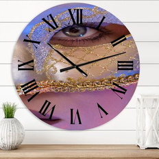 Design Art Venetian Mask Modern Wall Clock