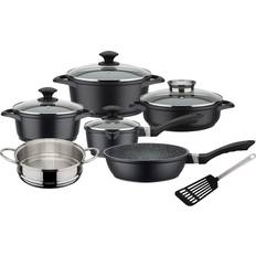 GSW Cookware GSW Gourmet Granite Cookware Set with lid