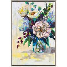 Amanti Art Glowing on White Bouquet Vertentes 16-in. H. Vase