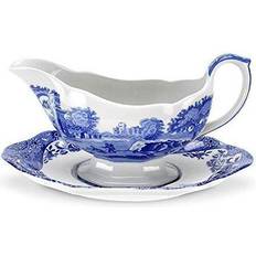 Sauce Boats Spode "Blue Italian" Gravy with Stand Sauce Boat