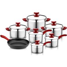18/10 Tri-Ply Steel Cookware Set with lid