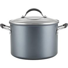 Alpine Cuisine 4 Quart Non-stick Stock Pot with Tempered Glass Lid and  Carrying Handles, Multi-Purpose Cookware Aluminum Dutch Oven for Braising