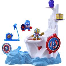 Marvel Play Set Marvel Stunt Squad Captain America vs. Thanos Tower Smash Playset
